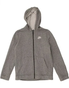 NEW WITH TAGS NIKE BOYS GRAY FULL ZIP HOODIE - SIZE SMALL 8 9 - RETAILS $40 - Picture 1 of 12