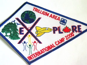Trilium Area Explore Camp International Camp 2000 Vintage Patch - Picture 1 of 3