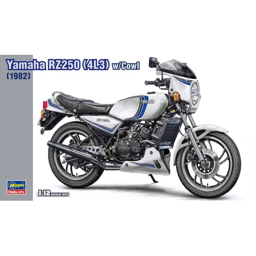 YAMAHA RZ250 (4L3) W/COWL 1982 KIT 1:24 Hasegawa Kit Moto Modellino Nuovo - Immagine 1 di 1