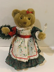 Vintage AVON Musical Mrs. Claus Christmas Bear Animated Motion Figure - Picture 1 of 8