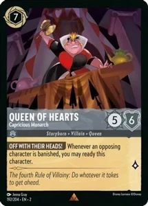 x1 Queen of Hearts - Capricious Monarch - 192/204 - Rare - Cold Foil Lorcana DLC - Picture 1 of 1