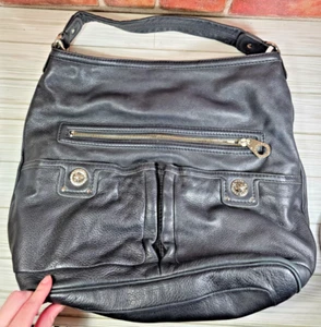 MARC BY MARC JACOBS Totally Turnlock Gold Black Leather Hobo Bag Purse - Bild 1 von 17