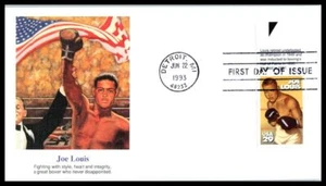 1993 Joe Louis champion boxer The Brown Bomber Sc 2766 FDC Fleetwood (B4 - Picture 1 of 2