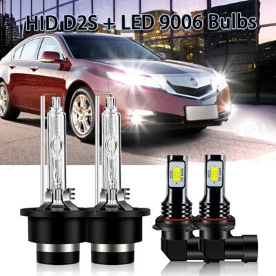 Faro delantero HID de haz alto bajo y bombillas antiniebla LED para Acura TL 2004 2005 2006 Foto 1 de 4