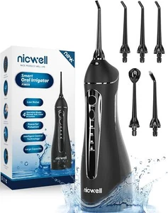 Nicwell Water Dental Flosser Dientes Pick - 4 Modos de Irrigador Oral Dental, Portátil - Imagen 1 de 6