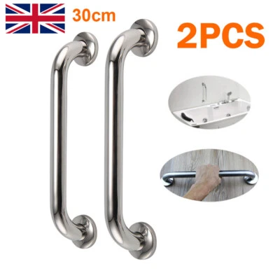 2x Safety Bathroom Aid Bath Shower Hand Grip Grab Towel Rail Bar Handle 30cm