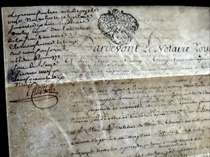 ANTIQUE PARCHMENT from 1778 - Picture 1 of 8