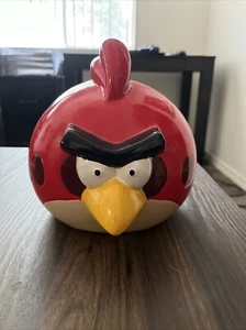 Angry Birds Red Ceramic Piggy Bank Large Includes Stopper 8” Tall Decorative - Picture 1 of 7