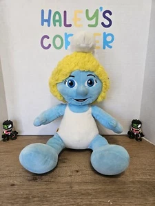 Build A Bear Smurfs Smurfette Blue Girl Stuffed Animal Plush Toy 16in 2011 - Picture 1 of 7