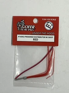Gofer Racing Decals 16002 1/24 Prewired Distributor with Boot - Red Plug Wires - Picture 1 of 2