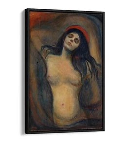 EDVARD MUNCH "MADONNA" OIL PAINTING -FLOAT EFFECT FRAME CANVAS ART PRINT - Picture 1 of 12