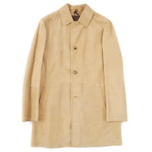 Brioni Three-Quarter Length Extra-Soft Tan Suede Jacket M (Eu 50) Coat - Picture 1 of 11