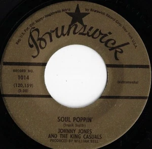 JOHNNY JONES & KING CASUALS soul poppin' U.S.BRUNSWICK 45rpm_1972 near mint FUNK - Picture 1 of 1