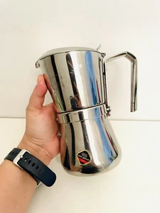 🟠 Moka Caffettiera 6 tazze LA GIANNINA acciao inox - Fuori Produzione - Foto 1 di 8