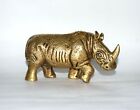 Rhinoceros Statue Brass Hippo Shape Majestic Figurine Table Showpiece Dec Ek712