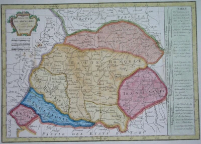 1783 nice RARE ORIGINAL MAP POLAND SLOVAKIA UKRAINE HUNGARY ROMANIA CROATIA SERB - Image 1 of 4