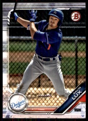 2019 Bowman Prospects Gavin Lux Los Angeles Dodgers #BP-130 - Image 1 of 2