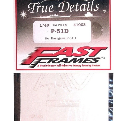 DECALCOMANIE DECALS FAST FRAMES MASK P-51D HASEGAWA 1/48 TRUE DETAILS 41003 - Immagine 1 di 1