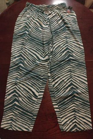 N.W.T. ZUBAZ Pants Phila EAGLES Men's L W/Logo on RT Hip Please Read Description Cover