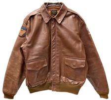 EASTMAN TYPE A-2 FLIGHT JACKET BROWN SIZE 40 G-1 B-3 MA-1 LEATHER JACKET