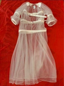 COMME des GARCONS See-through Dress noir kei ninomiya Organdy White USED 202412M - Picture 1 of 10