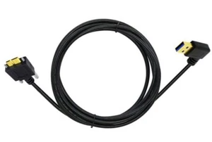 USB Micro B to USB A 3.0 Screw Panel Mount Cable | Right Angle Male to Male | 3m - Picture 1 of 2