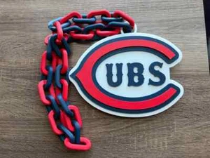Chicago Cubs Oversized Chain Necklace – Bold Fan Pendant for True Supporters - Picture 1 of 2