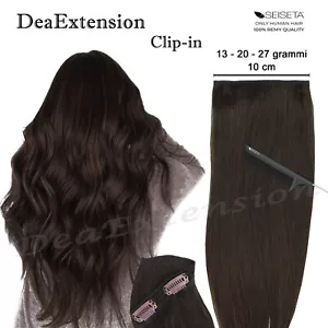 Extension Clip Capelli Veri Naturali Fascia 2 clip 10 cm 55 - 60 cm SEISETA Remy - Picture 1 of 40