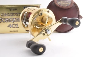Shimano 03 Calcutta Conquest 401 Left Baitcasting Reel Exc+5 From Japan VTR 2 - Picture 1 of 15