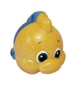 Disney The Little Mermaid Flounder Glittery Collectible Novelty Figure Toy 2" - Picture 1 of 2
