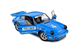 Solido 1/18 1974 Porsche 911 IROC Blue #4 Follmer Riverside S1810702 - Picture 1 of 7