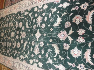 Floral Motif Runner, Hand-Knotted Oriental Rug, All-Around Border, 9'8'' x 2'7' - Picture 1 of 5