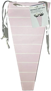 American Greetings x3 BOUQUET GIFT BAGS (Pastel Pink, Striped) *Volume Discount* - Picture 1 of 1