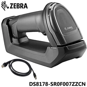 Zebra DS8178-SR0F007ZZCN 2D Wireless Bluetooth Barcode Scanner W/ Cable + Cradle - Picture 1 of 8