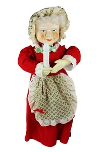 Vintage Mrs. Santa Claus Animated Motion & Candle Light 24 inches - Picture 1 of 9
