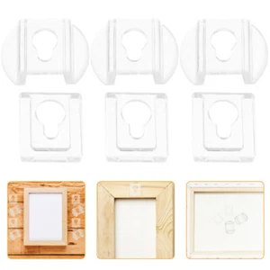 8pcs Picture Frame Hanger Mirror Holder Clip Headboard Wall Mounting Bracket - Picture 1 of 12