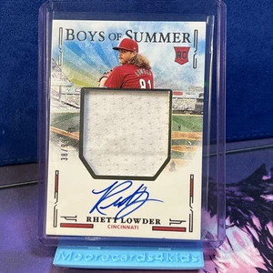 Rhett Lowder 2025 Boys Of Summer Jumbo Rookie Patch Auto RC /99. ON CARD  Reds - Picture 1 of 2