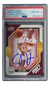 James Harden Signed Slabbed 2009 UD Draft Edition #40 Rookie Card PSA/DNA Gem - Picture 1 of 4