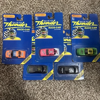 Matchbox 1990 conjunto completo de 5 coches fundidos a presión "Days Of Thunder" película NASCAR nuevo Foto 1 de 4