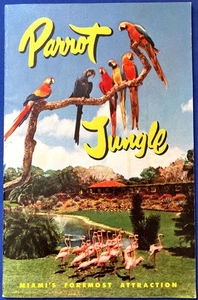 PARROT JUNGLE, MIAMI'S Foremost Attraction.souvenir travel booklet.1950s - Picture 1 of 8