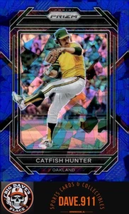 Catfish Hunter 2023 Panini Prizm Blue Ice Prizms #63 Oakland Athletics - Picture 1 of 2