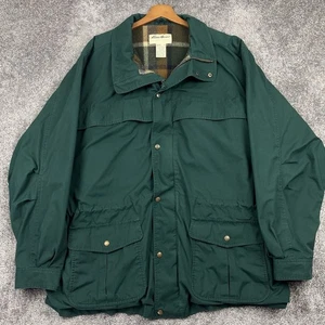 Eddie Bauer Chore Jacket Men's XXL Wool Lined Mountain Parka Green Blanket Barn - Picture 1 of 12