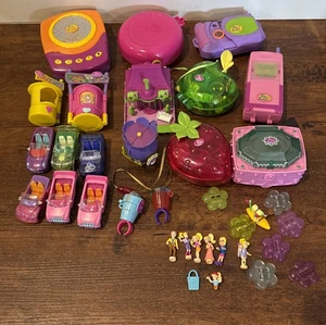 Großes Polly Pocket Konvolut 2000er Kompakte Figuren Zubehör Autos 30+ Teile - Bild 1 von 17