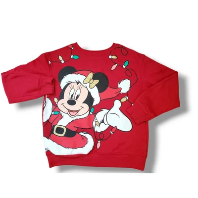 Disney Minnie Mouse Niñas 10 Terry Francés Fiesta Sudadera Pullover  Foto 1 de 3