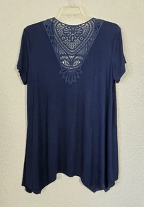Apt.9 Womens Blue Lightweight Short Sleeve Top Plus Size XXL New #1W694 - Picture 1 of 4