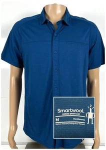 Smartwool Merino Sport 150 Shirt Men Medium Terracotta Stretch Button Up - Picture 1 of 13