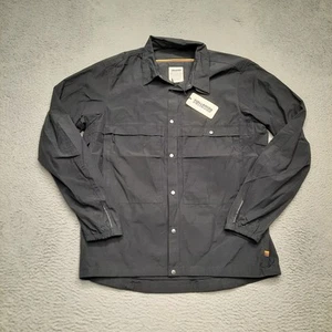 Fjallraven X Specialized Riders Wind Jacket Black Mens Size Medium Snap Up Bike - Picture 1 of 18