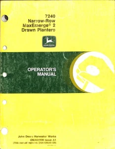 John Deere 7240 fila estrecha MaxEmerge 2 jardineras manual de operador - Imagen 1 de 2