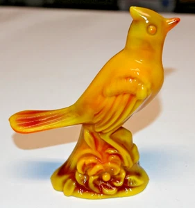 Vintage Anfang 80er Jahre Mosser Glas Kardinal Figur gelbe Amberina Schlacke - Bild 1 von 4