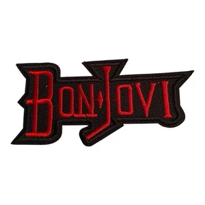 BON JOVI 3..00” SO AWESOME! Iron On Patch + ONE FREE MUSIC STICKER - Picture 1 of 3